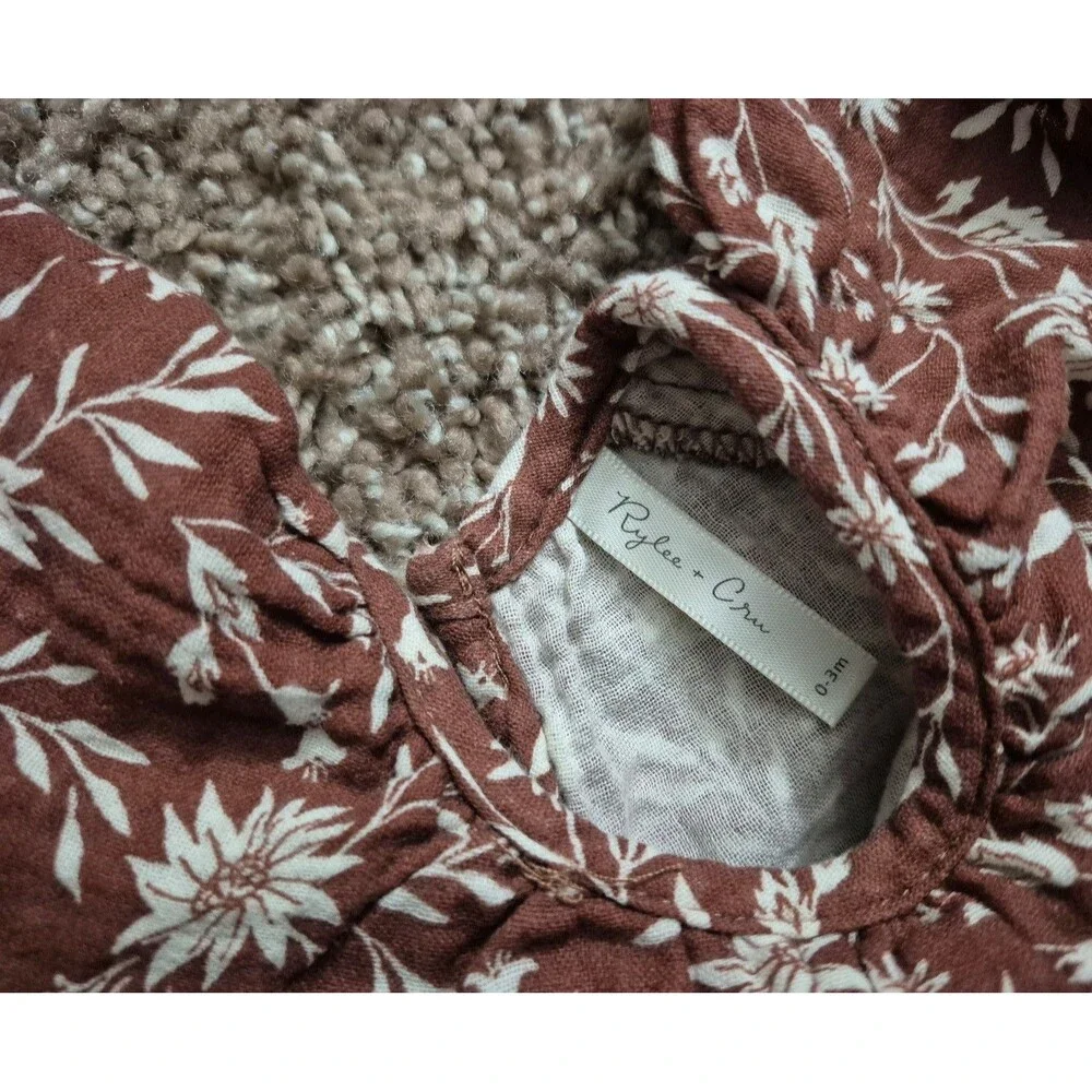 Rylee & cru floral shirt size 0m-3m